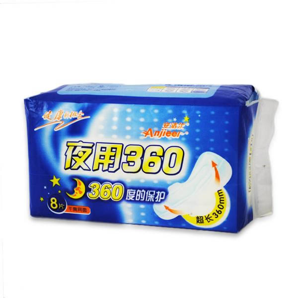 安潔爾 360系列 超長 干網衛生巾 8片裝 超吸吸收